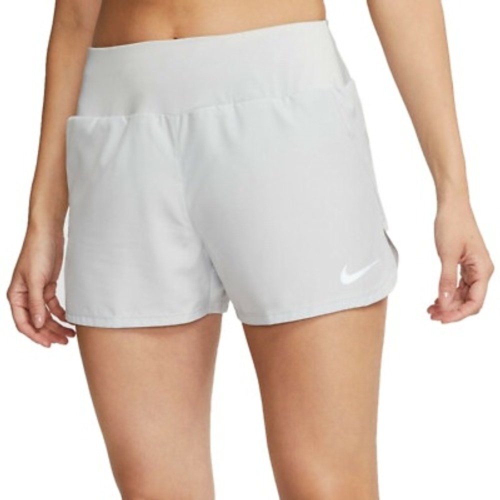 Nike Women light Grey Dri-FIT Eclipse 3 Inch Running Training Shorts CJ2400-097